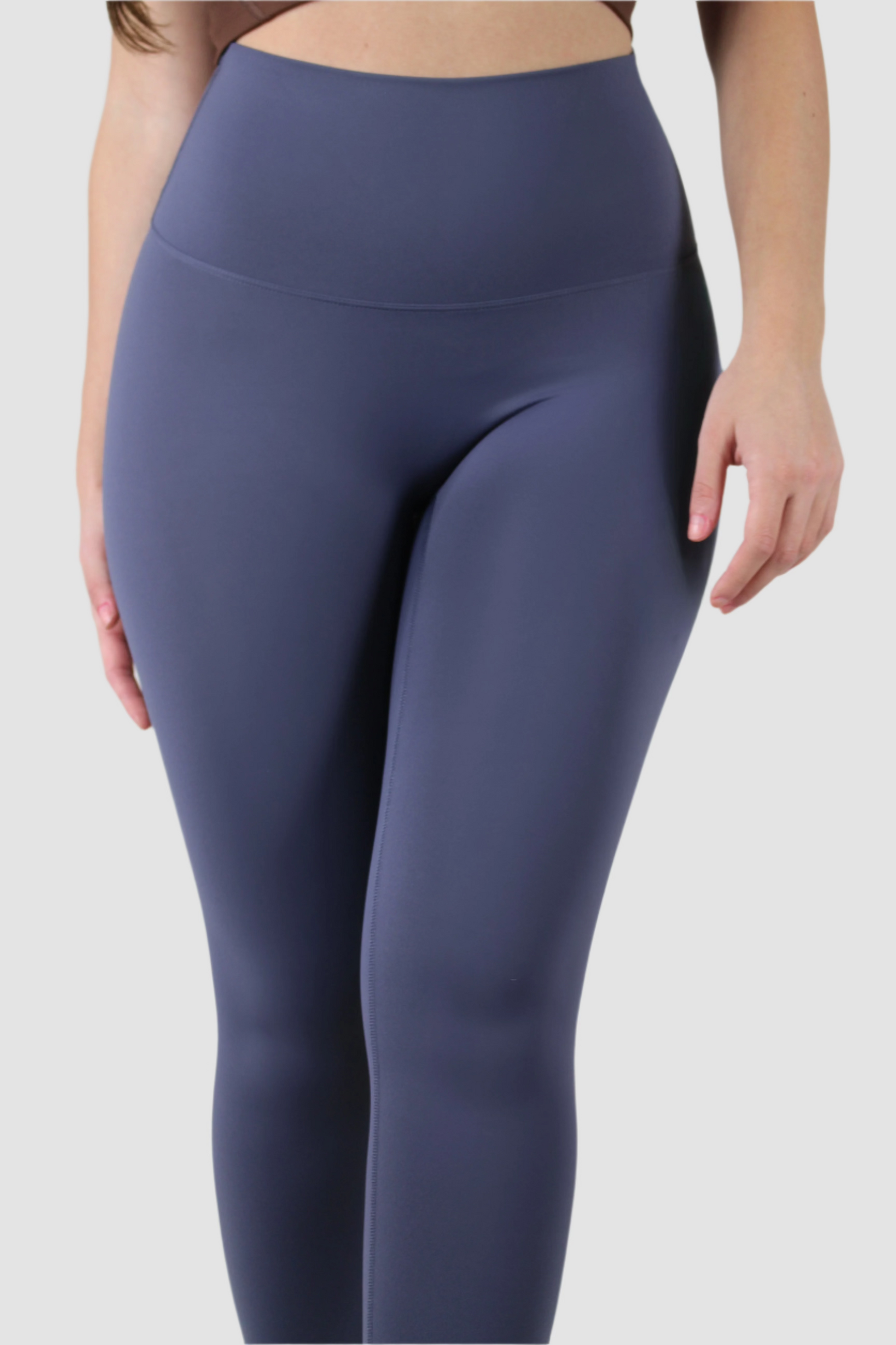 Navy Aivvia Athletics high-rise leggings, women’s workout tights for running, Pilates, and active lifestyle.