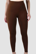 Brown Aivvia Athletics high-waist leggings, women’s athletic tights for gym sessions and casual athleisure.