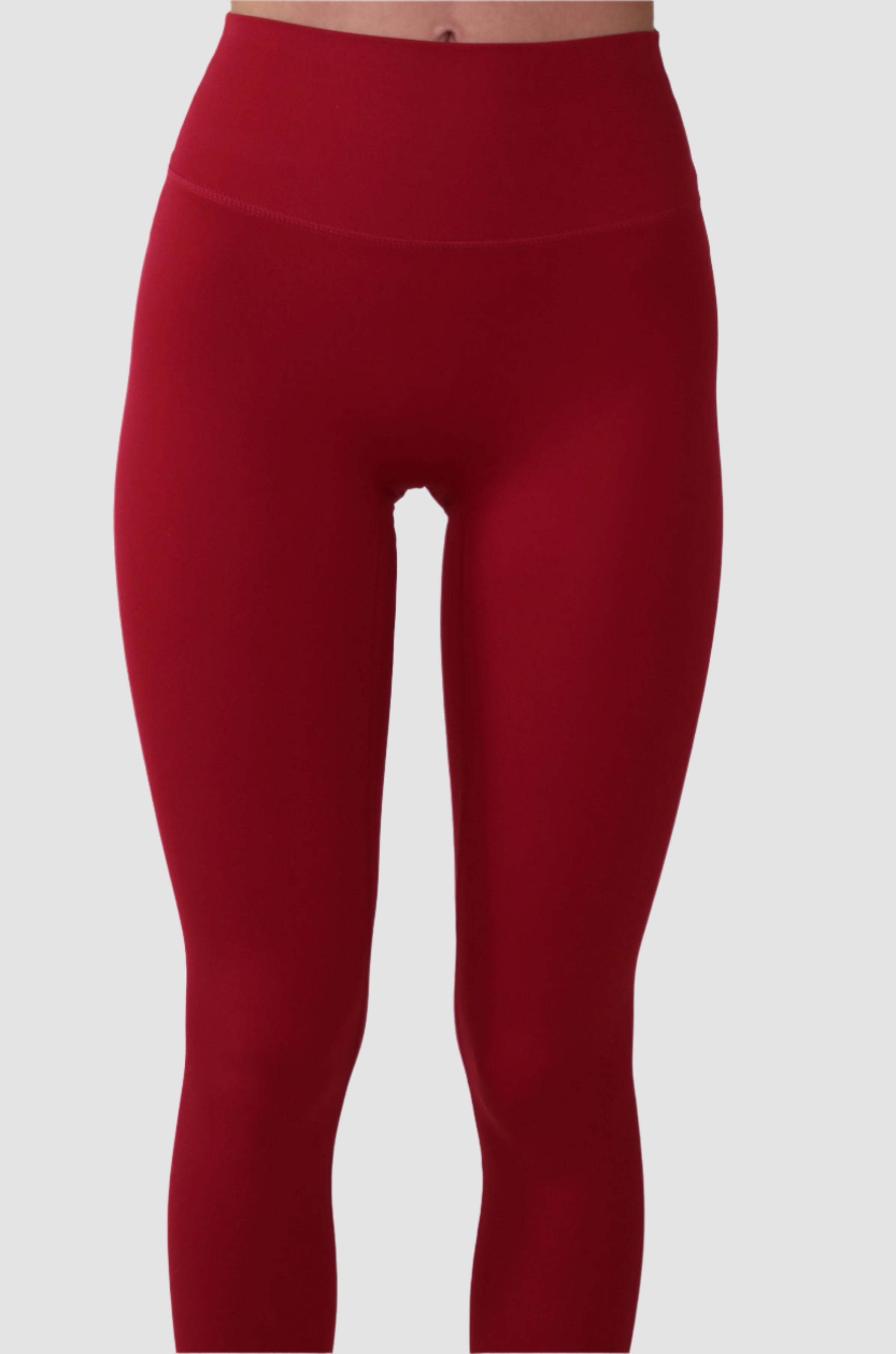 Front view of red Aivvia Athletics sports bra, seamless fit for high-impact women’s workouts.