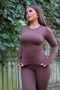 AIVVIA Tone Long Sleeve, long sleeve — made-to-order women's activewear (side view)