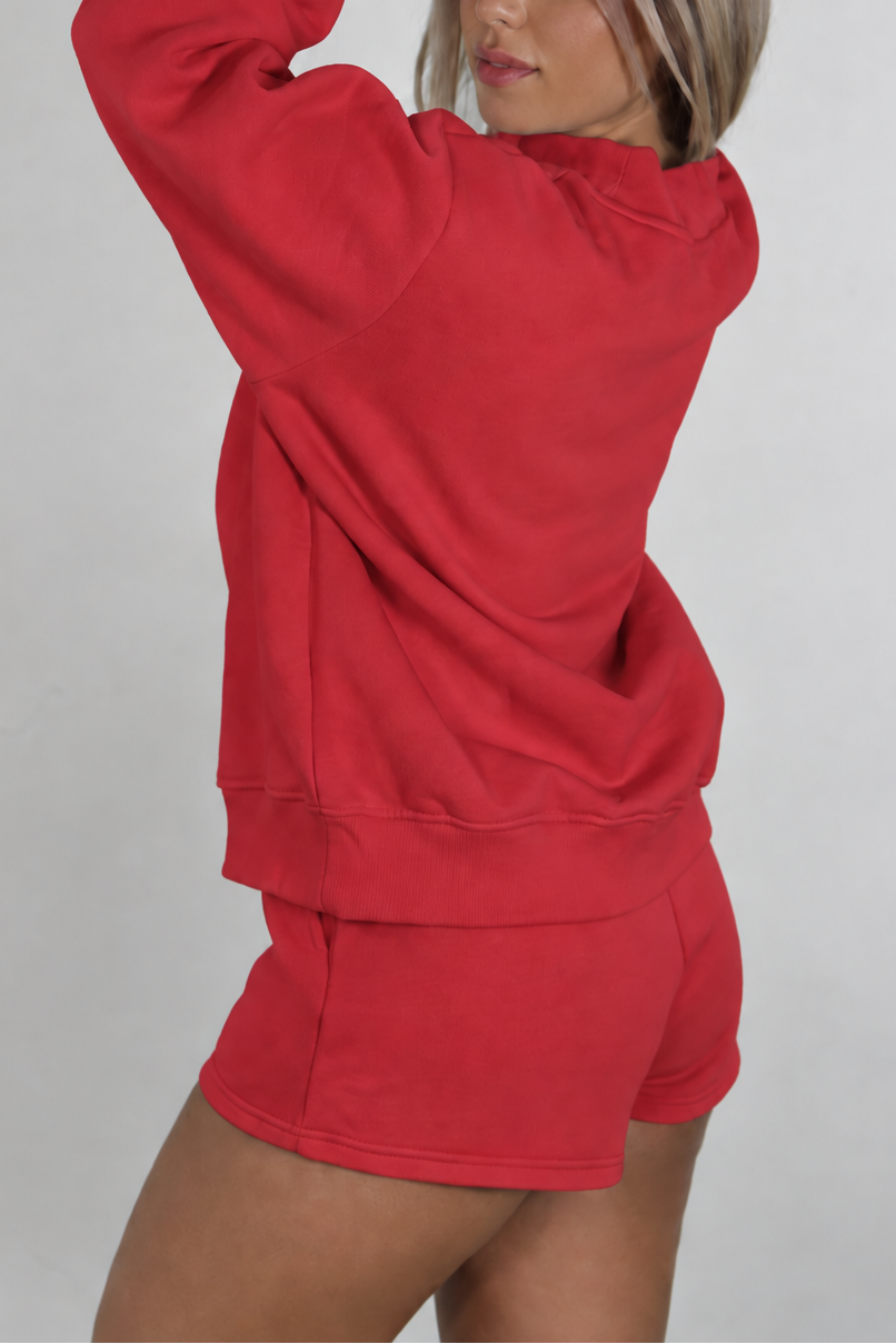 AIVVIA Athletics ASPEN Mock Neck Sweatshirt, oversized fleece sweatshirt