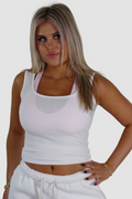 AIVVIA Athletics RIB Tank, ribbed cotton square neck tank top