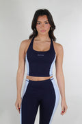AIVVIA Athletics RIVIERA Tank, fitted workout tank top with contrast side stripe